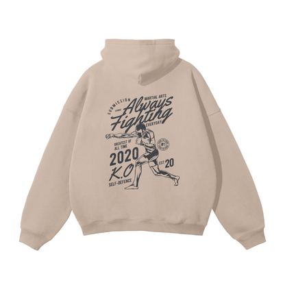 Always Fighting Black Text Hoodie