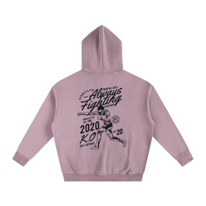 Always Fighting Black Text Hoodie