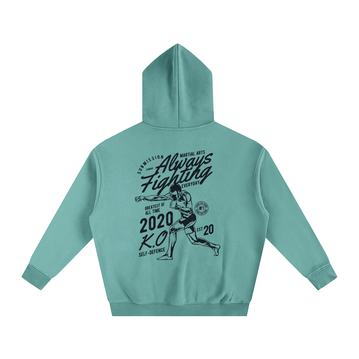 Always Fighting Black Text Hoodie