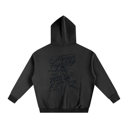 Always Fighting Black Text Hoodie