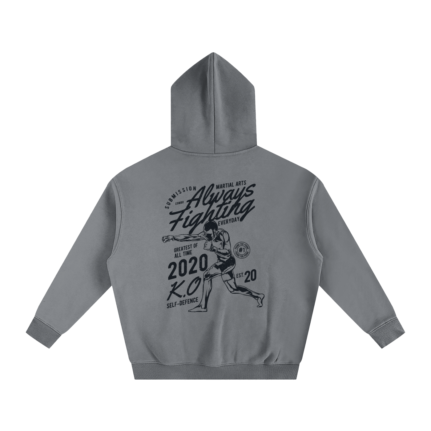 Always Fighting Black Text Hoodie