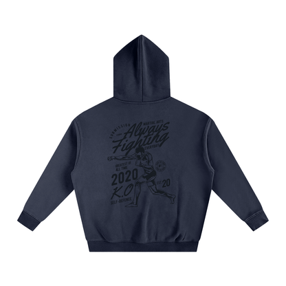 Always Fighting Black Text Hoodie