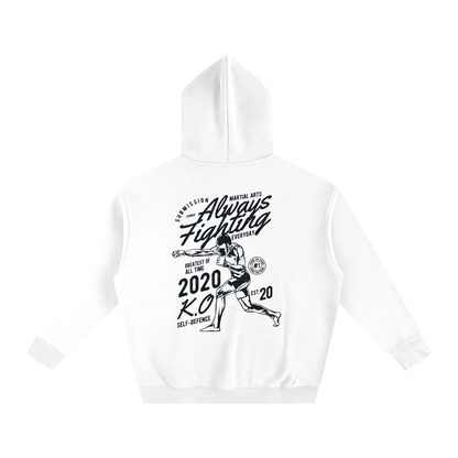 Always Fighting Black Text Hoodie