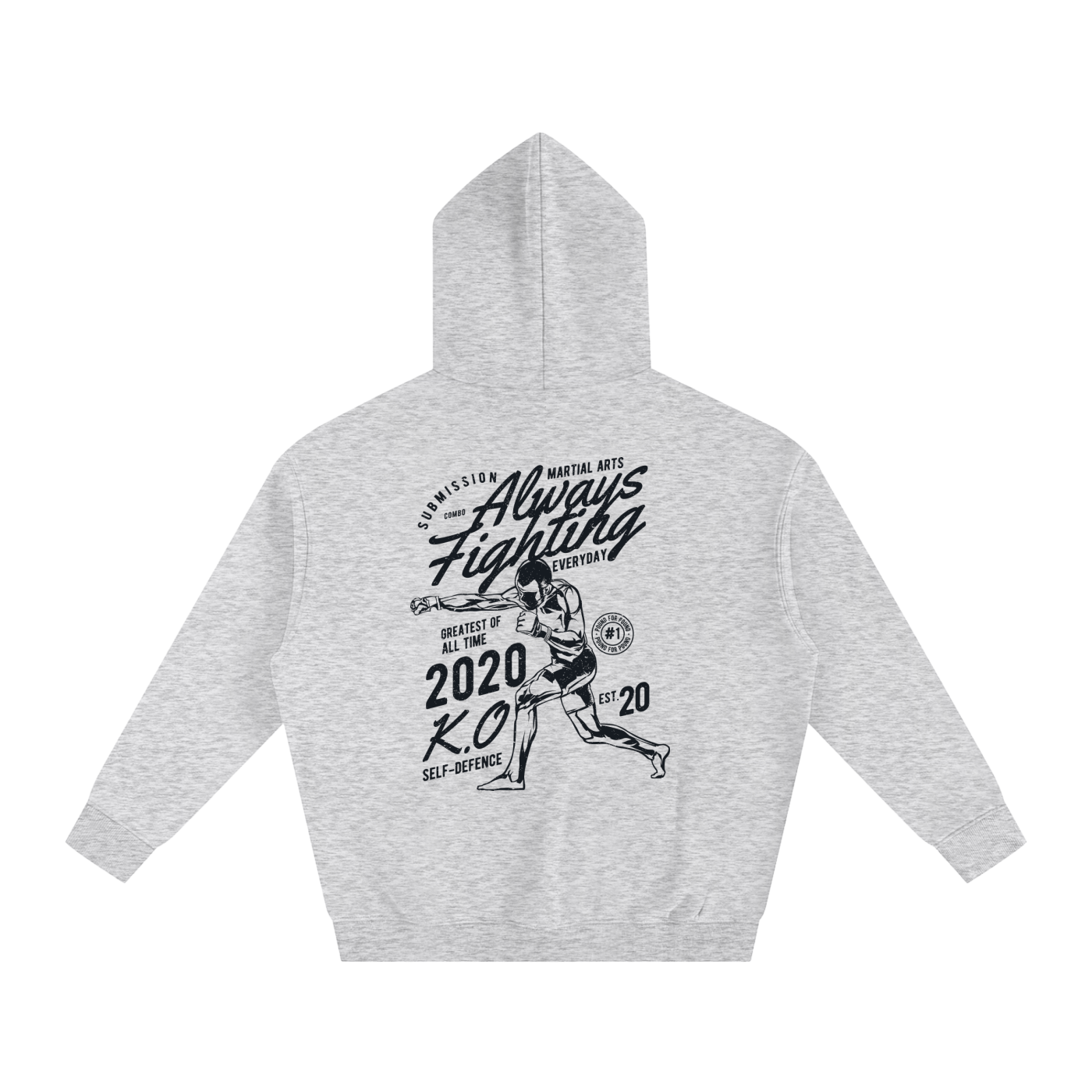 Always Fighting Black Text Hoodie