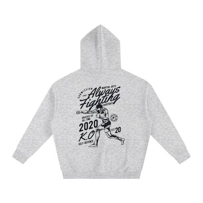 Always Fighting Black Text Hoodie