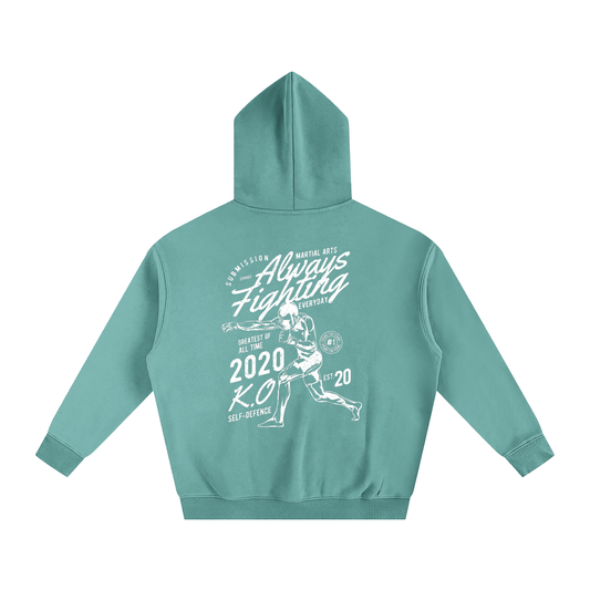 Always Fighting White Text Hoodie