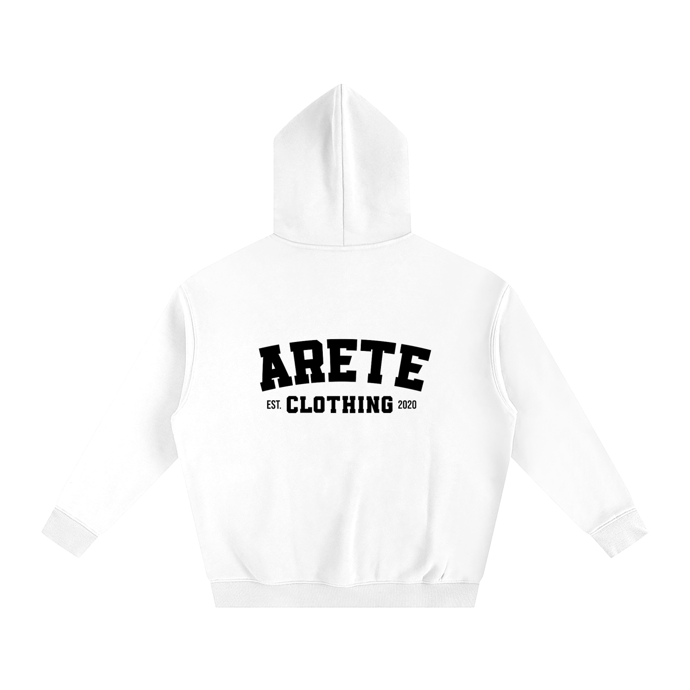 ARETE Classic Black Text Hoodie