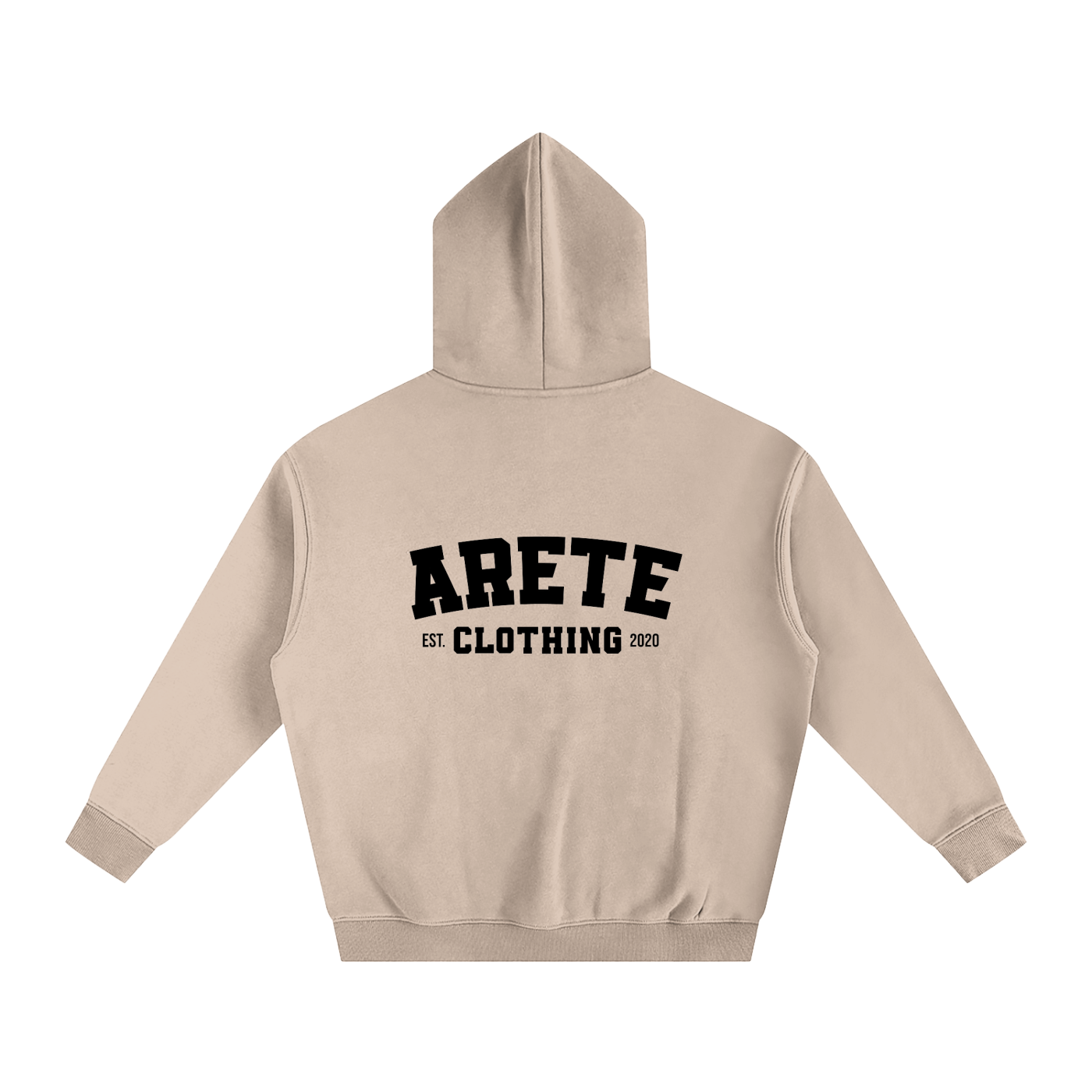 ARETE Classic Black Text Hoodie