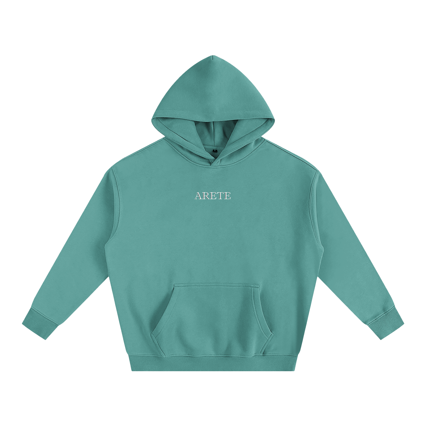 ARETE Classic White Text Hoodie