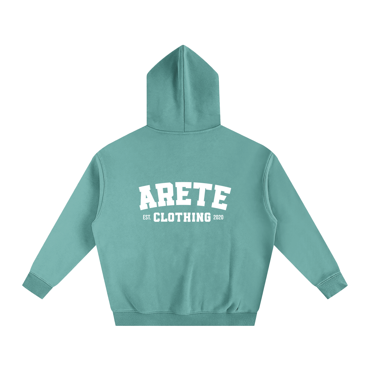 ARETE Classic White Text Hoodie