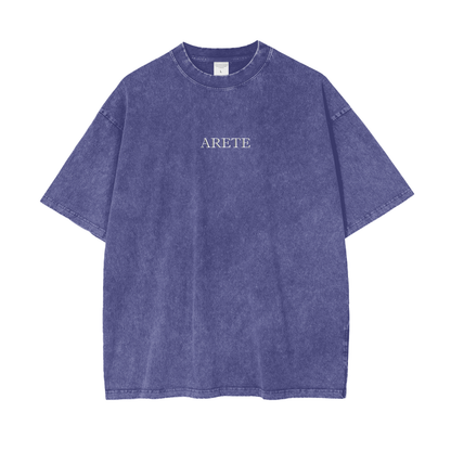 ARETE Classic White Text t-shirt