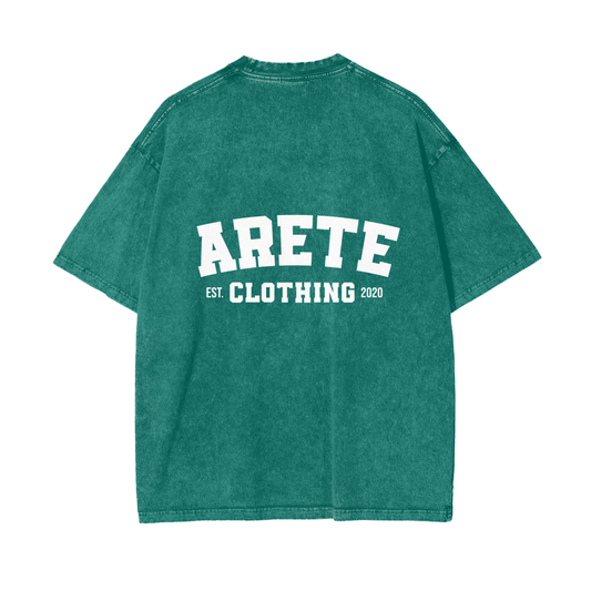 ARETE Classic White Text t-shirt