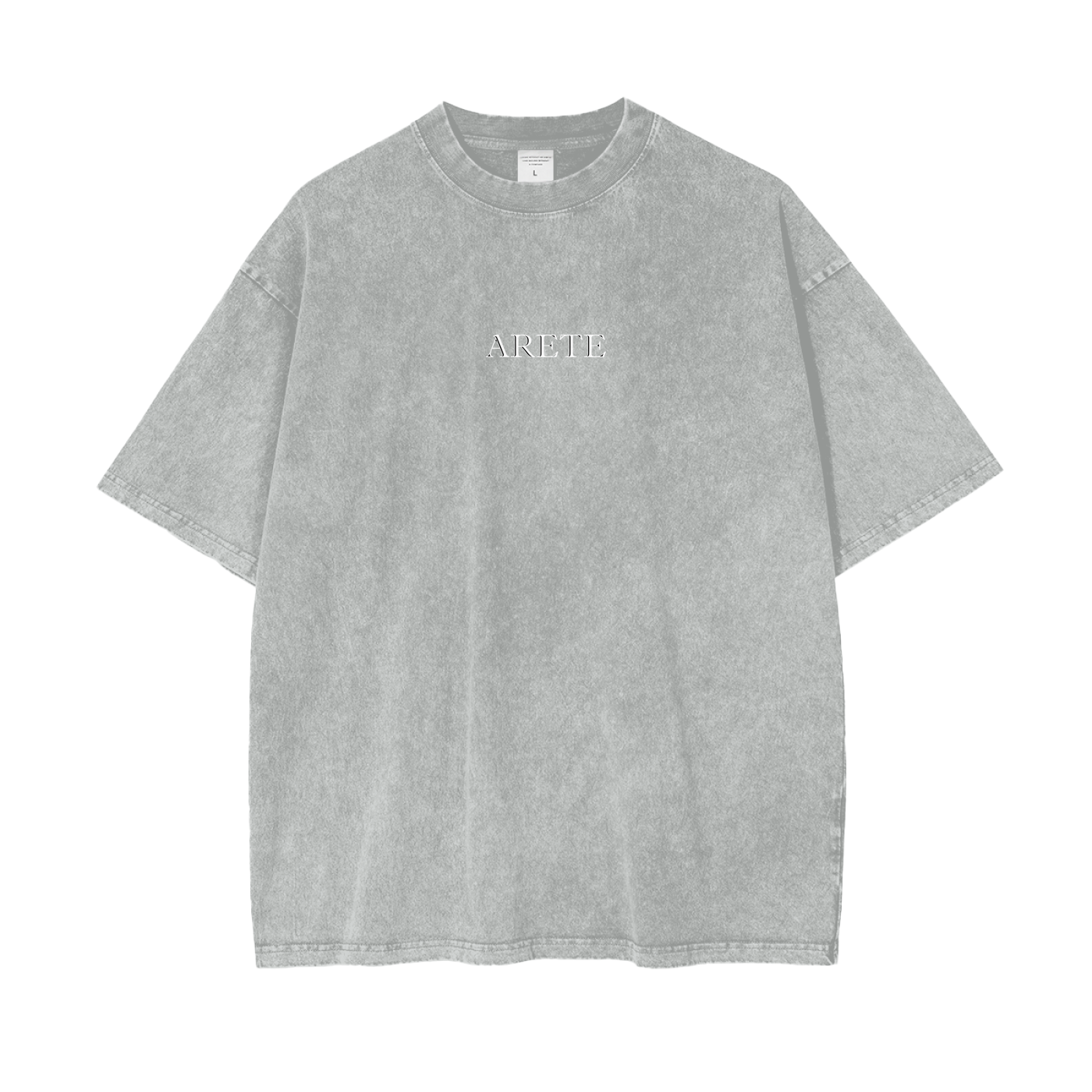 ARETE Classic White Text t-shirt