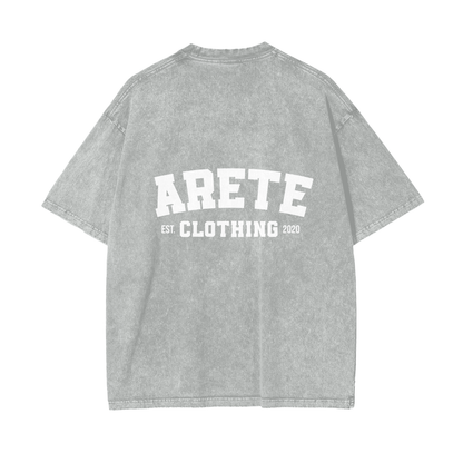 ARETE Classic White Text t-shirt