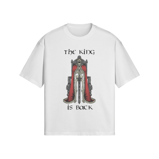 'THE KING IS BACK' T-shirt | White - ARETE